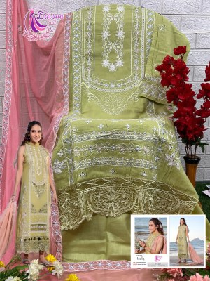 Izela vol 1 by Dinsaa suit cotton self embroidered unstitched dress material catalogue at low rate salwar kameez catalogs