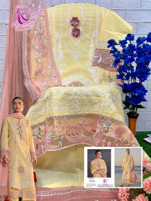 Izela vol 1 by Dinsaa suit cotton self embroidered unstitched dress material catalogue at low rate salwar kameez catalogs