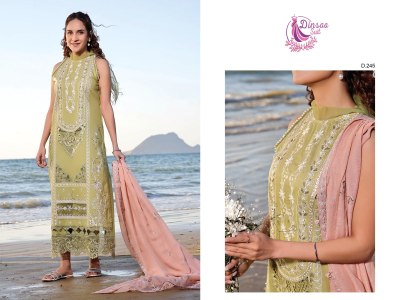 Izela vol 1 by Dinsaa suit cotton self embroidered unstitched dress material catalogue at low rate salwar kameez catalogs
