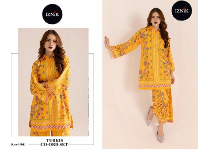 Iznik Turkish Vol 04 Lawan Fabric Print Kurtis Soft Cotton Coord Sets Wholesale  kurtis catalogs
