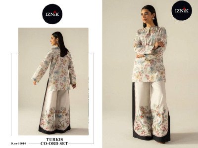 Iznik Turkish Vol 04 Lawan Fabric Print Kurtis Soft Cotton Coord Sets Wholesale  kurtis catalogs