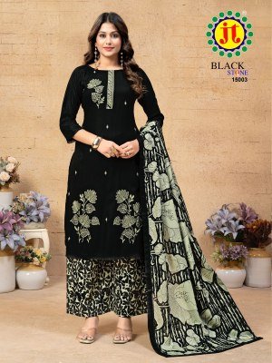 JAMATMAL TILOKCHAND Black Stone Premium Work Suits Exclusive 5 Designs  Rayon Fabric with Embroidery and Lace wholesale radymade suits  readymade suit catalogs