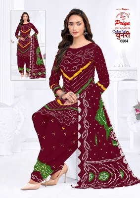 JS PRIYA COLOURFUL CHUNRI Vol-6 Premium Bandhej Print Dress Material dress material catalogs