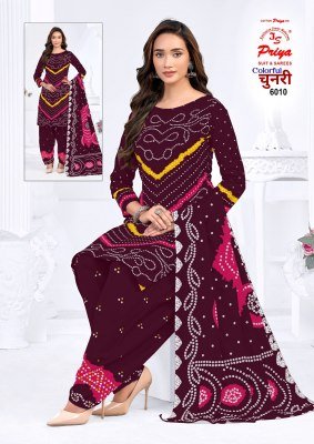 JS PRIYA COLOURFUL CHUNRI Vol-6 Premium Bandhej Print Dress Material dress material catalogs