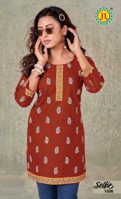 JT Selfie vol 2 fancy pure cotton printed western short top catalogue at low rate western wear catalogs