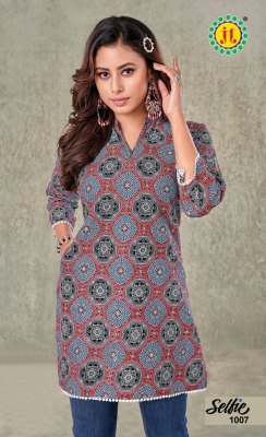 JT Selfie vol 2 fancy pure cotton printed western short top catalogue at low rate western wear catalogs