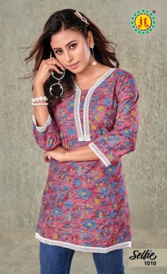 JT Selfie vol 2 fancy pure cotton printed western short top catalogue at low rate western wear catalogs