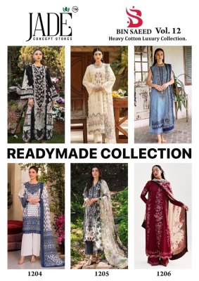 Jade Bin Saeed Vol 12 Readymade New Collection Karachi Kurti Pant And Dupatta Wholesale  kurtis catalogs