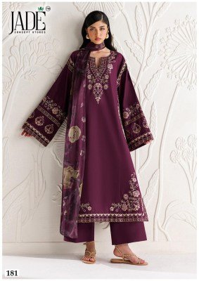 Jade Chevron Vol-19 Karachi Heavy Lawn Cotton Kurti Pant Dupatta Set Karachi suits catalogs