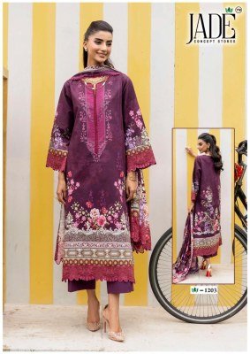 Jade Concept Store Crimson Exclusive Lawn Collection Vol 12 Unstitched Top And Bottom Premium Lawn Dupatta Pure Cotton Wholesale dress material catalogs