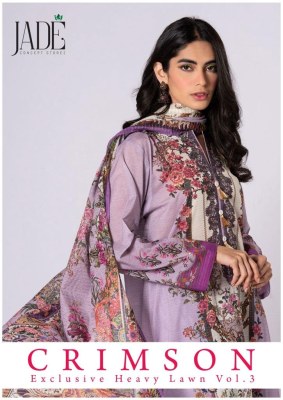 Jade Crimson Exclusive Heavy Lawn Vol 3 Pakistani Salwar Kameez Catalogue wholesaler  Amavi