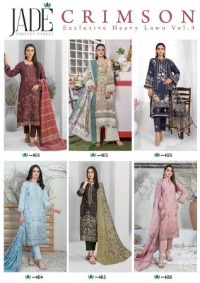 Jade Crimson Vol 4 Exclusive Lawn Cotton Karachi Suits catalogue wholesale rate  Karachi suits catalogs