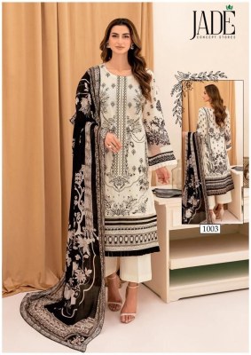 Jade by Chevron present pure heavy lawn cotton with embroidred unstitched suit material at low rate salwar kameez catalogs