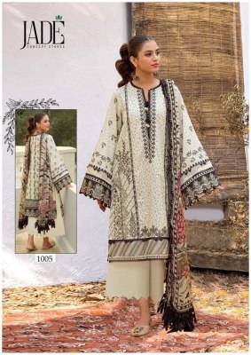 Jade by Chevron present pure heavy lawn cotton with embroidred unstitched suit material at low rate salwar kameez catalogs