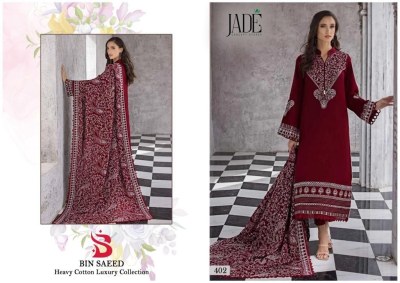 Jade present bin saeed pure heavy lawn cotton salwar kameez catalogue at affordable rate salwar kameez catalogs
