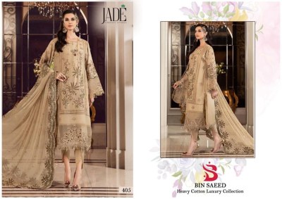 Jade present bin saeed pure heavy lawn cotton salwar kameez catalogue at affordable rate salwar kameez catalogs