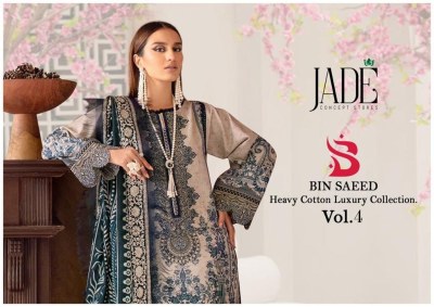 Jade present bin saeed pure heavy lawn cotton salwar kameez catalogue at affordable rate salwar kameez catalogs