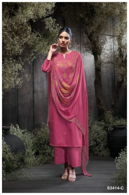 Jaeda by Ganga Premium cotton Silk Satin Unstitched dress in affordable rate salwar kameez catalogs