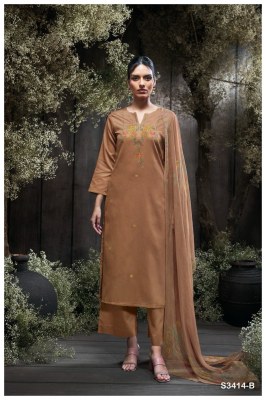 Jaeda by Ganga Premium cotton Silk Satin Unstitched dress in affordable rate salwar kameez catalogs
