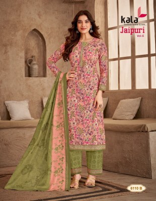 Jaipuri Vol 5 by Kala pure cotton printed fancy dress material catalogue at amaviexpo dress material catalogs