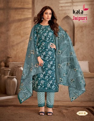 Jaipuri Vol 5 by Kala pure cotton printed fancy dress material catalogue at amaviexpo dress material catalogs