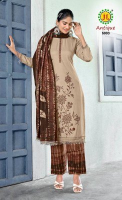 Jamatmal Tilokchand Antique 5 Unstitched Dress Material set  crafted from rayon fabric with sequence embroidery work  lace  printed bottom  and matchi dress material catalogs