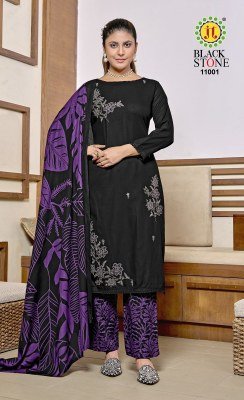 Jamatmal Tilokchand Black Stone Vol 11 Rayon Sequence Embroidered Unstitched Dress Material Set  Wholesale dress material catalogs