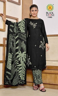 Jamatmal Tilokchand Black Stone Vol 11 Rayon Sequence Embroidered Unstitched Dress Material Set  Wholesale dress material catalogs
