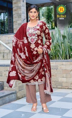 Jamatmal Tilokchand Bulbul 4 Designer Unstitched Rayon Fabric Suit Set Top, Bottom And Dupatta Wholesale dress material catalogs