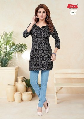 Jash present  Cotton Short readymade printed Tops at wholesale price western wear catalogs