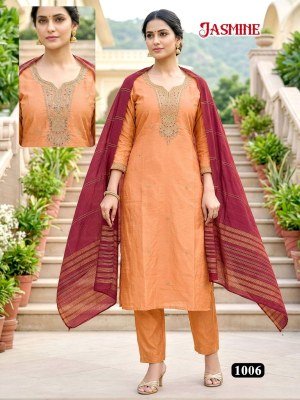 Jasmine Vertikan Silk Kurti Pant with Heavy Chanderi Border Dupatta kurti pant with dupatta Catalogs