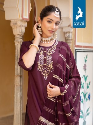 Jasmine luanching beautiful embrodery neck with fancy dupatta kurti bottom and dupatta set readymade suits