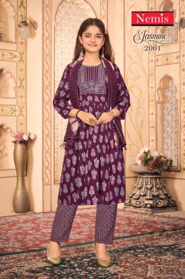 Jasmine vol 2 by Nemis Girls anarkali suit collection at amavi Expo readymade suit catalogs