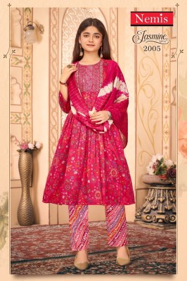 Jasmine vol 2 by Nemis Girls anarkali suit collection at amavi Expo readymade suit catalogs