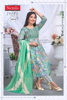 Jasmine vol 3 by Nemis Capsule Foil Printed Readymade suit catalogue at low price readymade suit catalogs