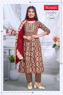 Jasmine vol 3 by Nemis Capsule Foil Printed Readymade suit catalogue at low price readymade suit catalogs