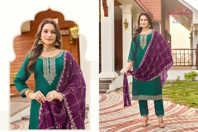 Jawa by Aanchi Vichitra Neck work dress with bottom and dupatta at low price readymade suit catalogs