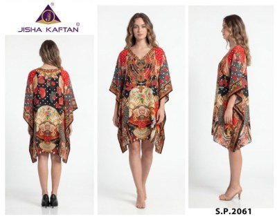 Jelite Jisha Kaftan Silk Poncho Vol. 8 Digital Printed Feather Silk Kaftan kurtis catalogs