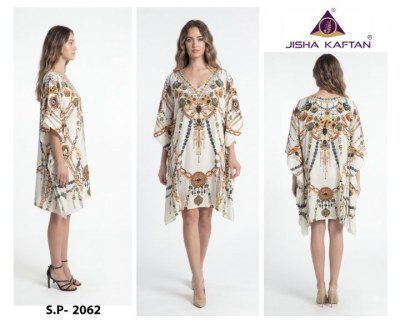 Jelite Jisha Kaftan Silk Poncho Vol. 8 Digital Printed Feather Silk Kaftan kurtis catalogs