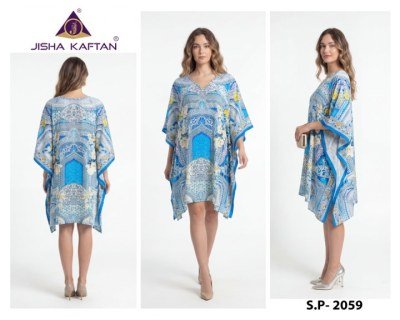 Jelite Jisha Kaftan Silk Poncho Vol. 8 Digital Printed Feather Silk Kaftan kurtis catalogs