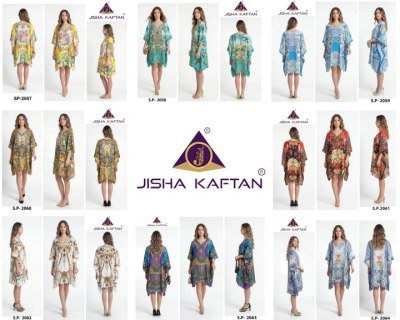 Jelite Jisha Kaftan Silk Poncho Vol. 8 Digital Printed Feather Silk Kaftan kurtis catalogs