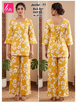 Jenifer Liva Rayon Co-Ord Set with Back Dori & Plazo with Pocket Size wise Combo Set