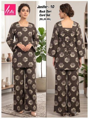 Jenifer Liva Rayon Co-Ord Set with Back Dori & Plazo with Pocket Size wise Combo Set