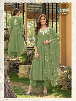 Jhanvi Heavy Mul Chanderi Kurti pant with Dupatta Set kurti pant with dupatta Catalogs
