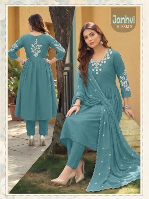 Jhanvi Heavy Mul Chanderi Kurti pant with Dupatta Set kurti pant with dupatta Catalogs