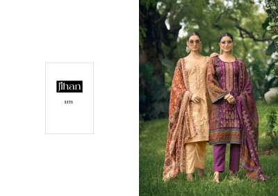 Jihan Bin Saeed Lawn Collection Vol 7 Pure Lawn Cotton Embroidered Pakistani suits catalogue wholesale rate  pakistani suit catalogs