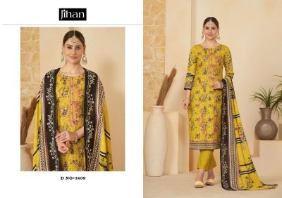 Jihan present scarlet lawn vol 3 pure lawn printed embroidered unstitched dress material catalogue at low rate salwar kameez catalogs