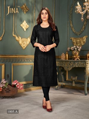 Jina by panel vol 1 cambric cotton fancy kurti catlogue at affordable rate kurtis catalogs