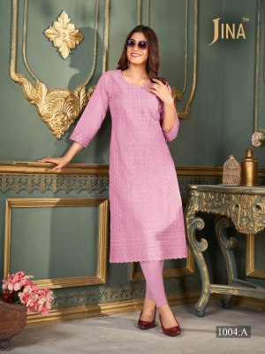 Jina by panel vol 1 cambric cotton fancy kurti catlogue at affordable rate kurtis catalogs