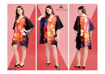 Jisha Kaftan Cotton Feel Vol 2 Afghani Kurti Digitally Printed Elegance Wholesale kurtis catalogs